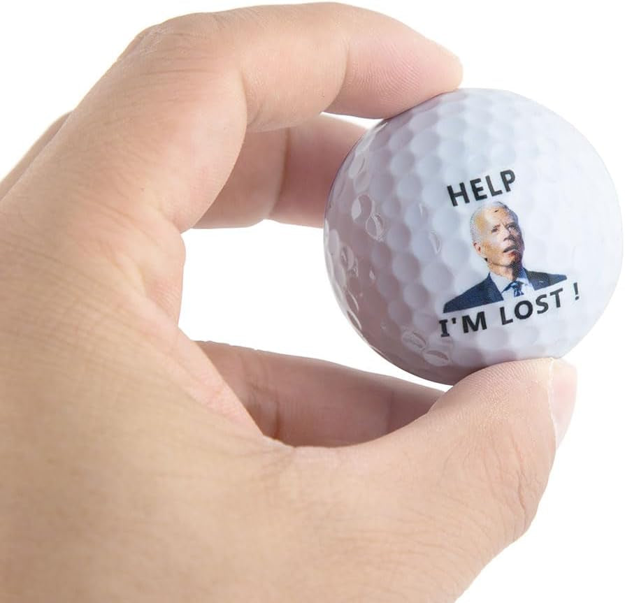 3 Pack Biden Golf Balls Funny Confused Joe Biden Help I'M Lost Cute Novelty Golf Balls Gifts