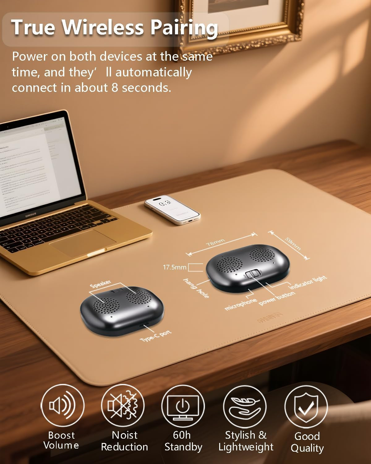 Portable Magnetic Golf Speaker - Wireless Bluetooth Speaker, Attach to Metal Surfaces, Golf Accessory,Enjoy Music and Hands-Free on Course/Workplace/Kitchen/Washing Room/Bedroom/Driving Cab/Golf Cart