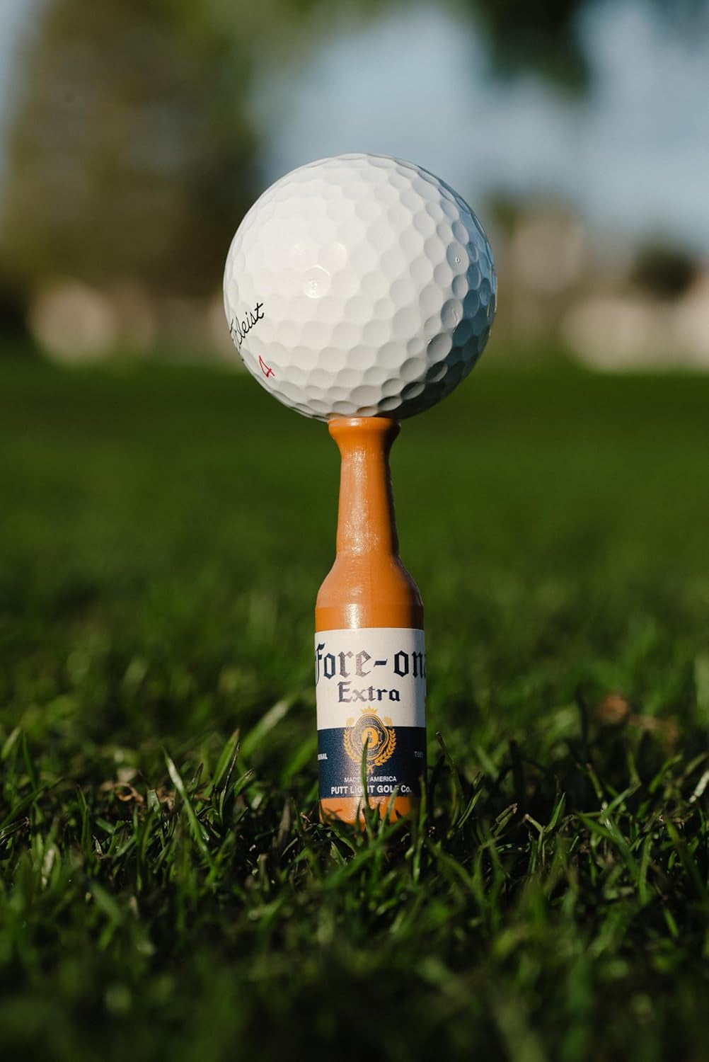 Beer Bottle Golf Tees, Virtually Unbreakable and Recyclable Plastic Golf Tee 6 Pack, Golf Gift for Men, Bachelor Party Novelty Gift, for Golfers,3-1/4" Tall