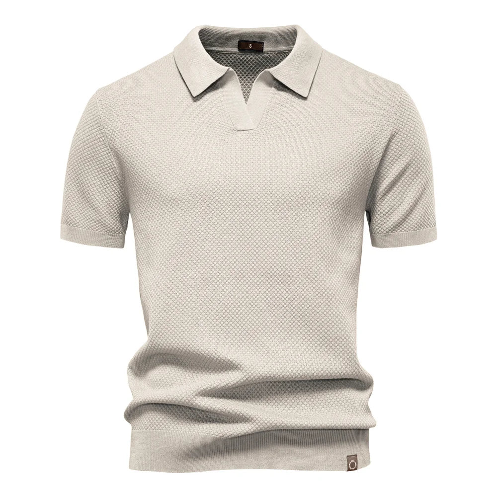 Men'S Summer Breathable Polo Shirt Short Sleeve Solid Color Casual Polo Shirts for Men Lightweight Stretch Polo 