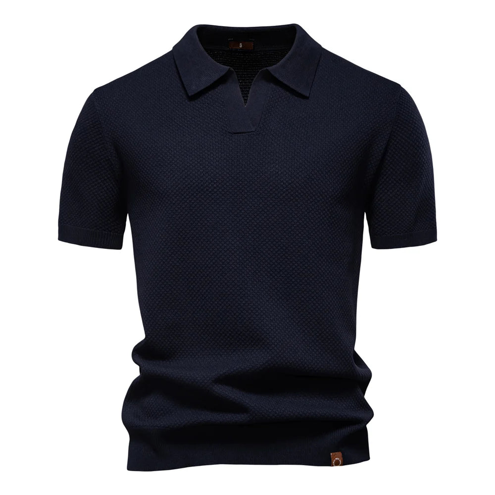 Men'S Summer Breathable Polo Shirt Short Sleeve Solid Color Casual Polo Shirts for Men Lightweight Stretch Polo 