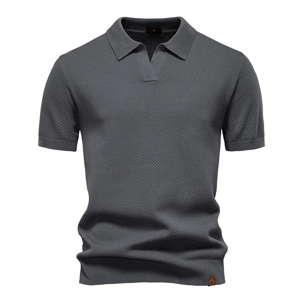 Men'S Summer Breathable Polo Shirt Short Sleeve Solid Color Casual Polo Shirts for Men Lightweight Stretch Polo 