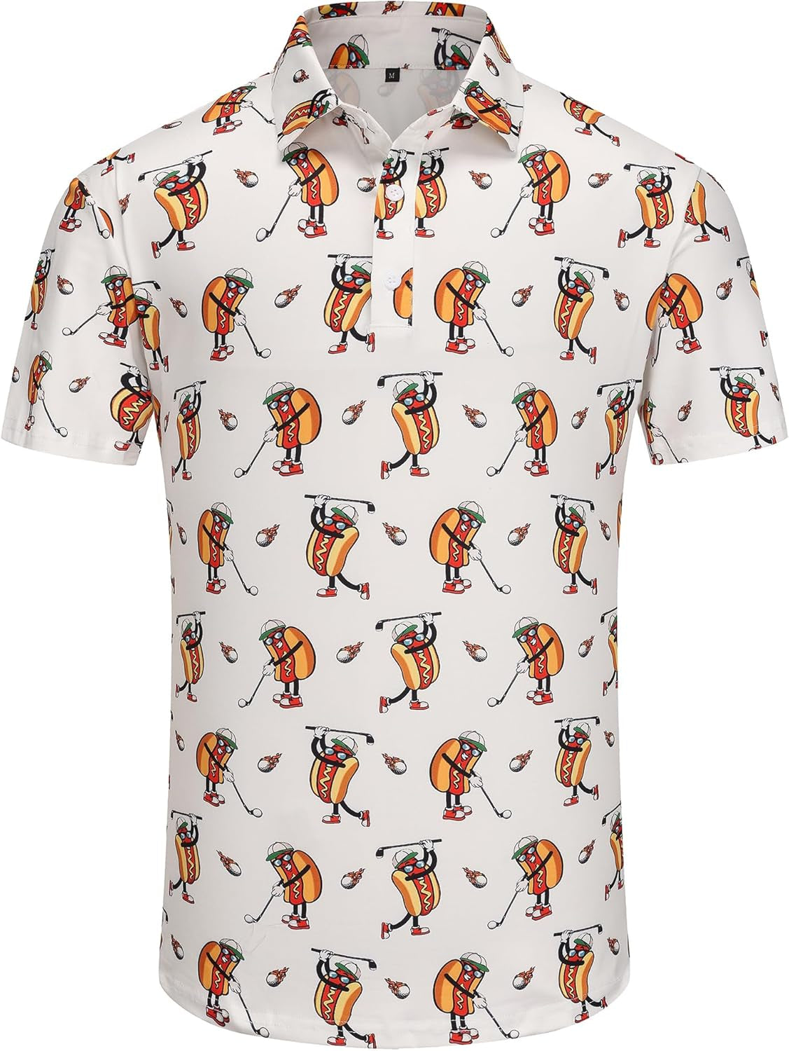 Mens Golf Polo Shirts Funny Golf Shirts for Men Crazy Polo Shirts Short Sleeve Fun Polos