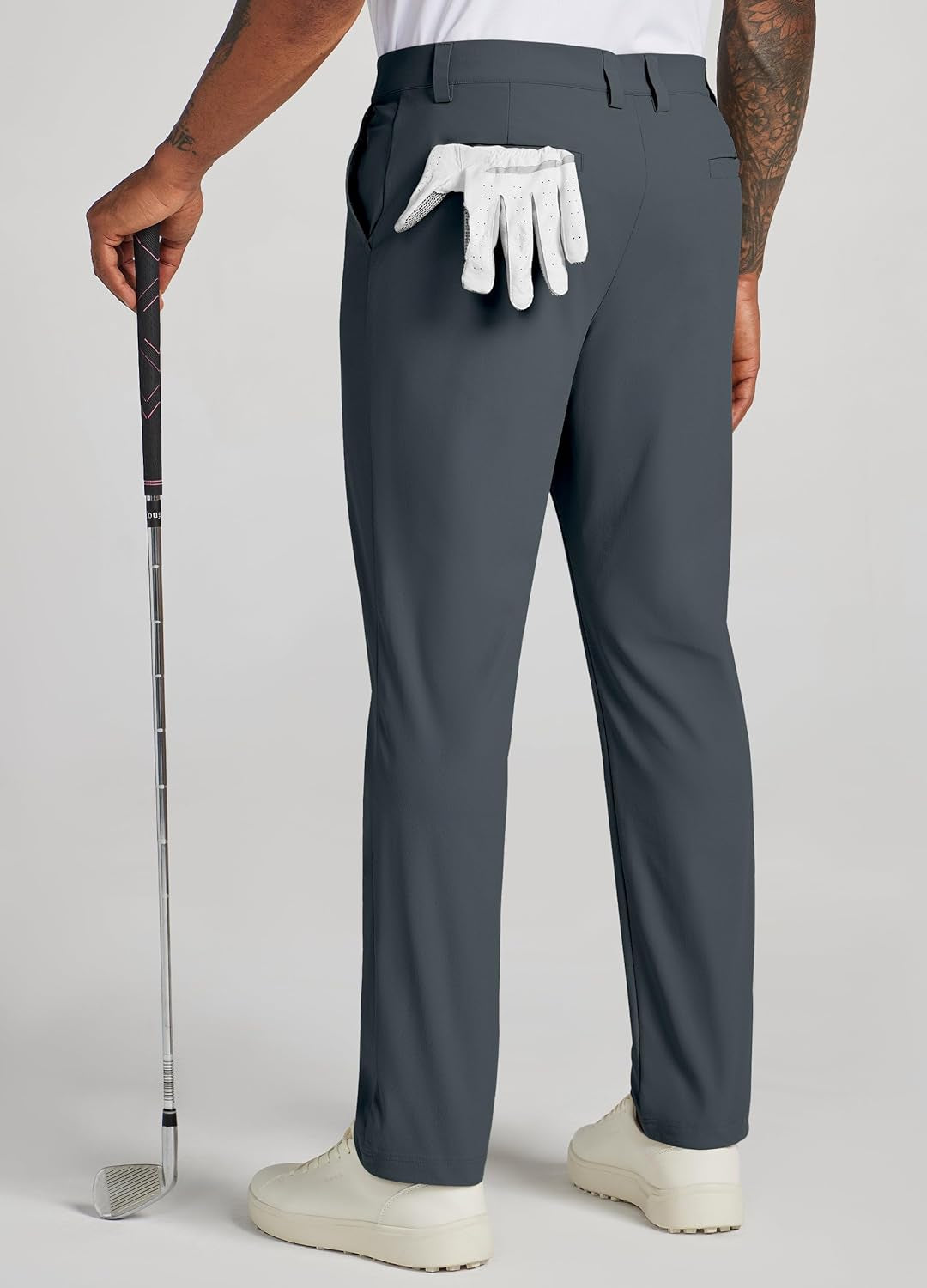 Mens Golf Pants Stretch Dress Pants Quick Dry Work Business Slacks Casual Pants with 4 Pockets 28"/30"/32"/34"