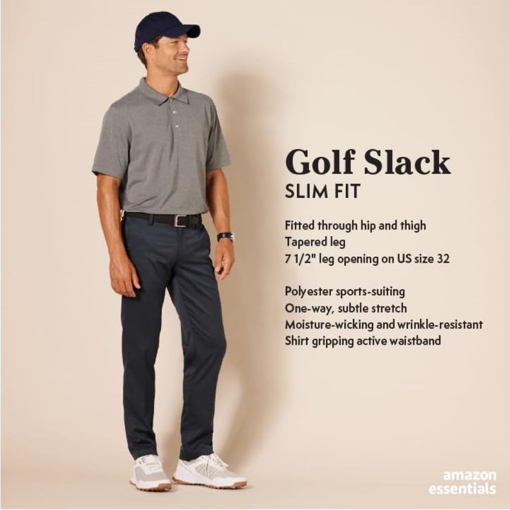 Men's Slim-Fit Stretch Golf Pants by