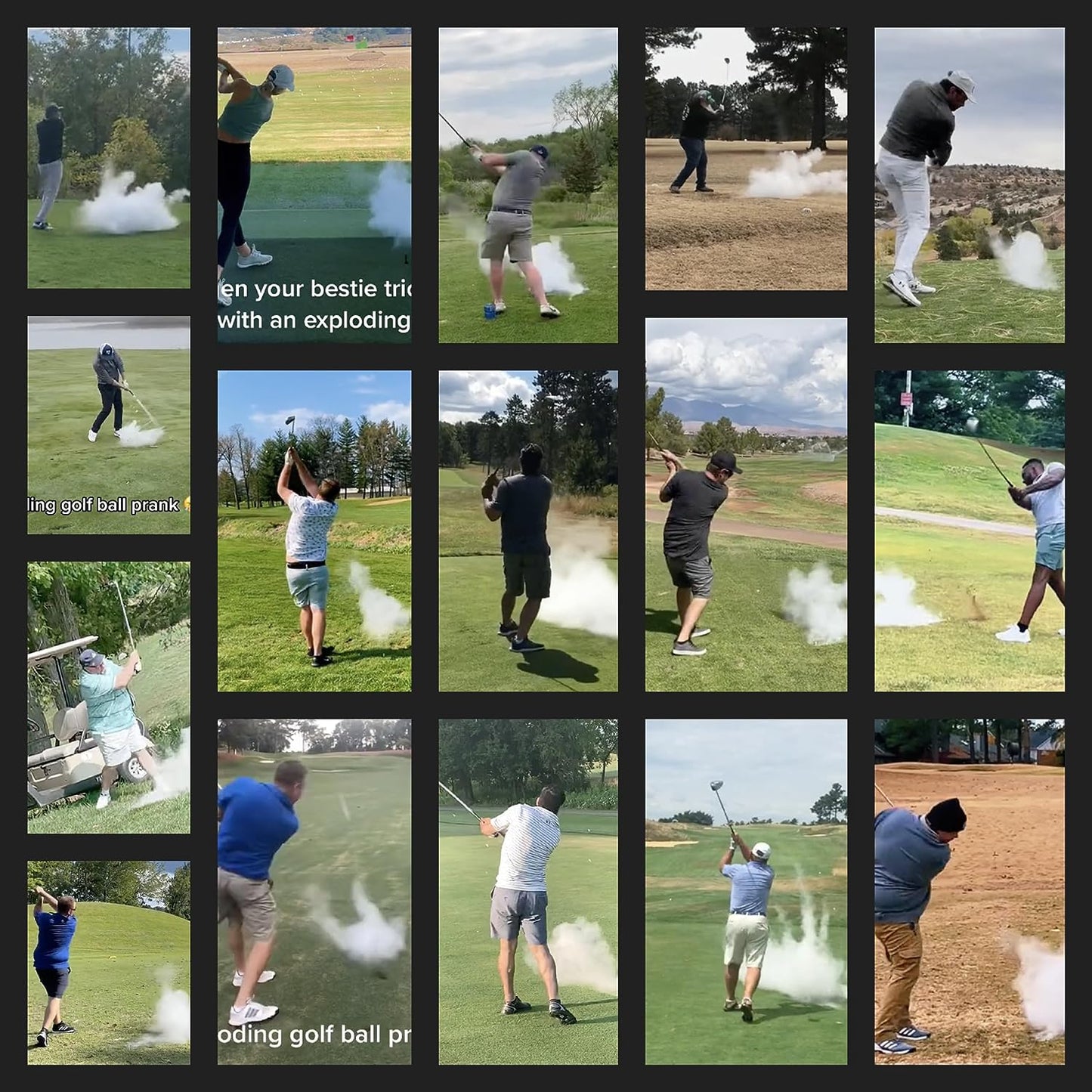 Exploding Balls - Prank Balls That Explode on Impact - Funny Joke for Golfers (Sleeve of 3, Novelty)