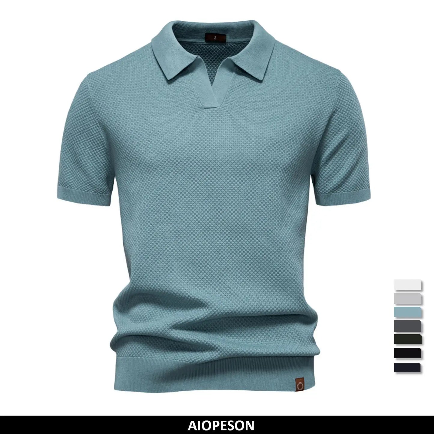 Men'S Summer Breathable Polo Shirt Short Sleeve Solid Color Casual Polo Shirts for Men Lightweight Stretch Polo 