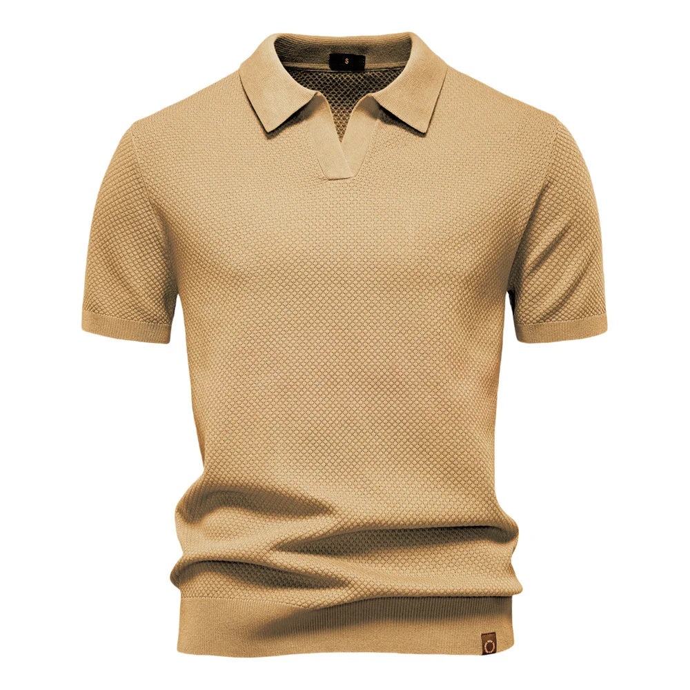 Men'S Summer Breathable Polo Shirt Short Sleeve Solid Color Casual Polo Shirts for Men Lightweight Stretch Polo 