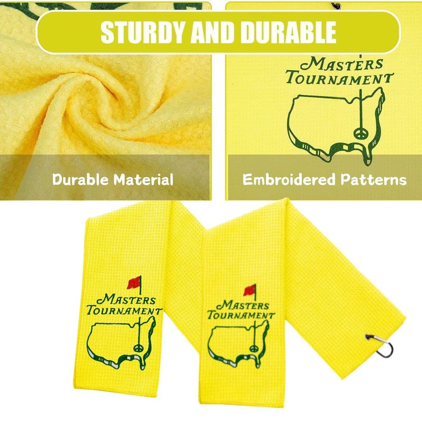 Funny Microfiber Premium Golf Towel, Embroidered Golf Towels for Golf Bags for Men&Women, Golf Accessories for Men Golfers