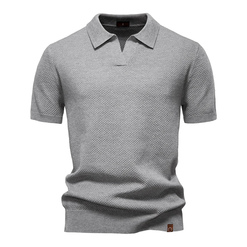 Men'S Summer Breathable Polo Shirt Short Sleeve Solid Color Casual Polo Shirts for Men Lightweight Stretch Polo 