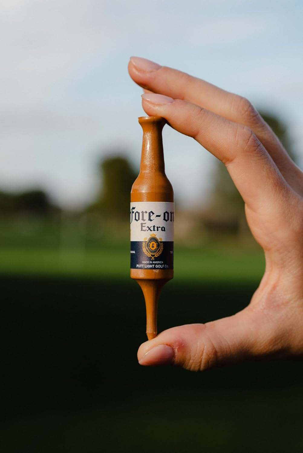 Beer Bottle Golf Tees, Virtually Unbreakable and Recyclable Plastic Golf Tee 6 Pack, Golf Gift for Men, Bachelor Party Novelty Gift, for Golfers,3-1/4" Tall