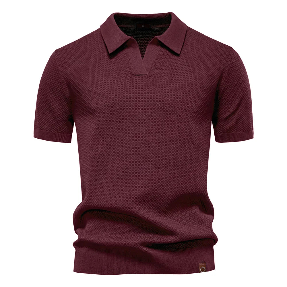 Men'S Summer Breathable Polo Shirt Short Sleeve Solid Color Casual Polo Shirts for Men Lightweight Stretch Polo 