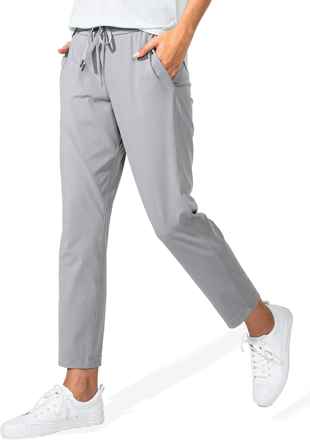 Women'S Pants with Deep Pockets 7/8 Stretch Ankle Sweatpants for Golf, Athletic, Lounge, Travel, Work