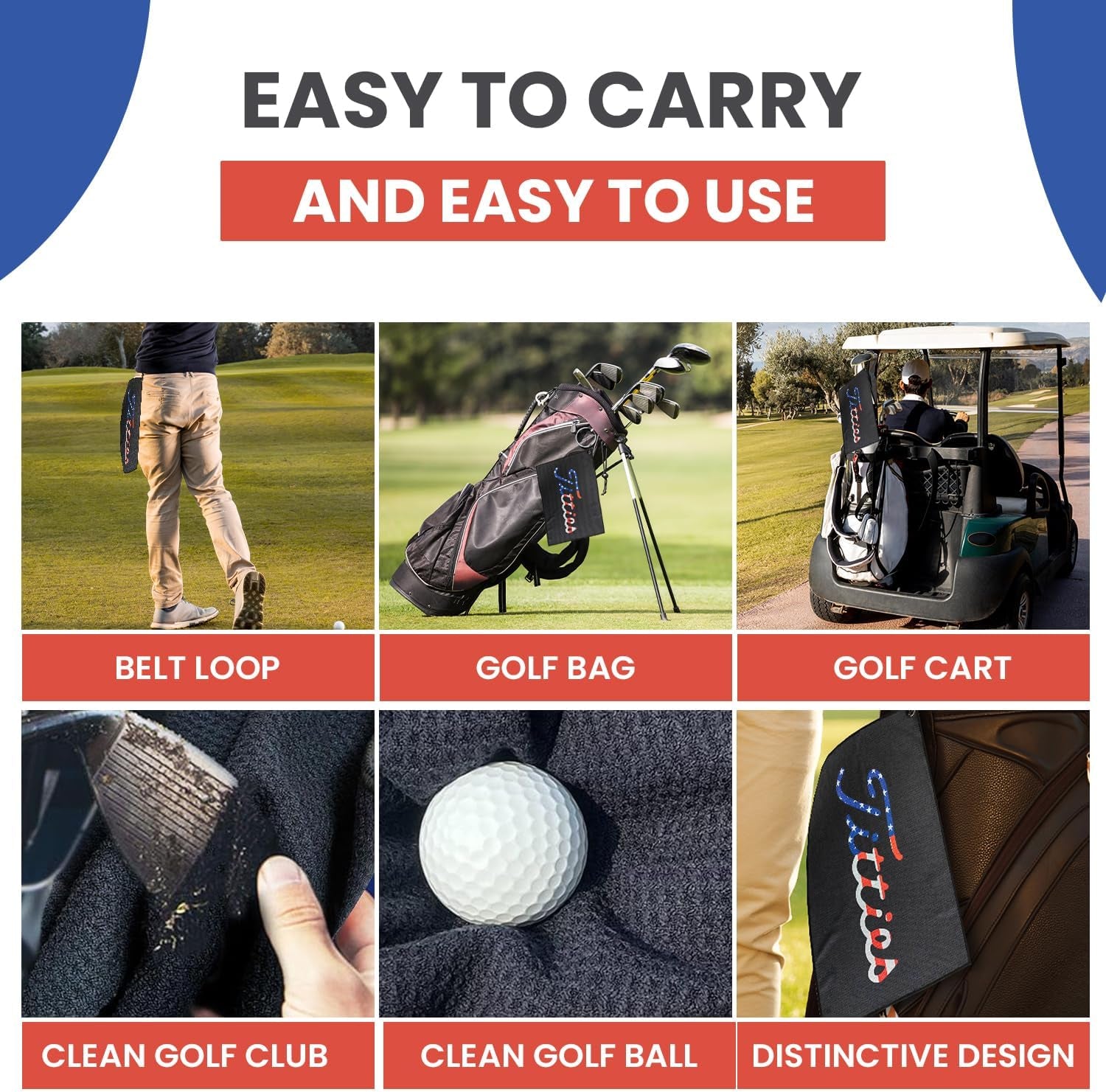 Funny Microfiber Disc Golf Towel - Premium Disc Golf Towel for Golf Bags with Clip Holder - Ideal Golf Accessories for Men and Women - Golf Club Bag Accessories for a Fun Golfing Experience
