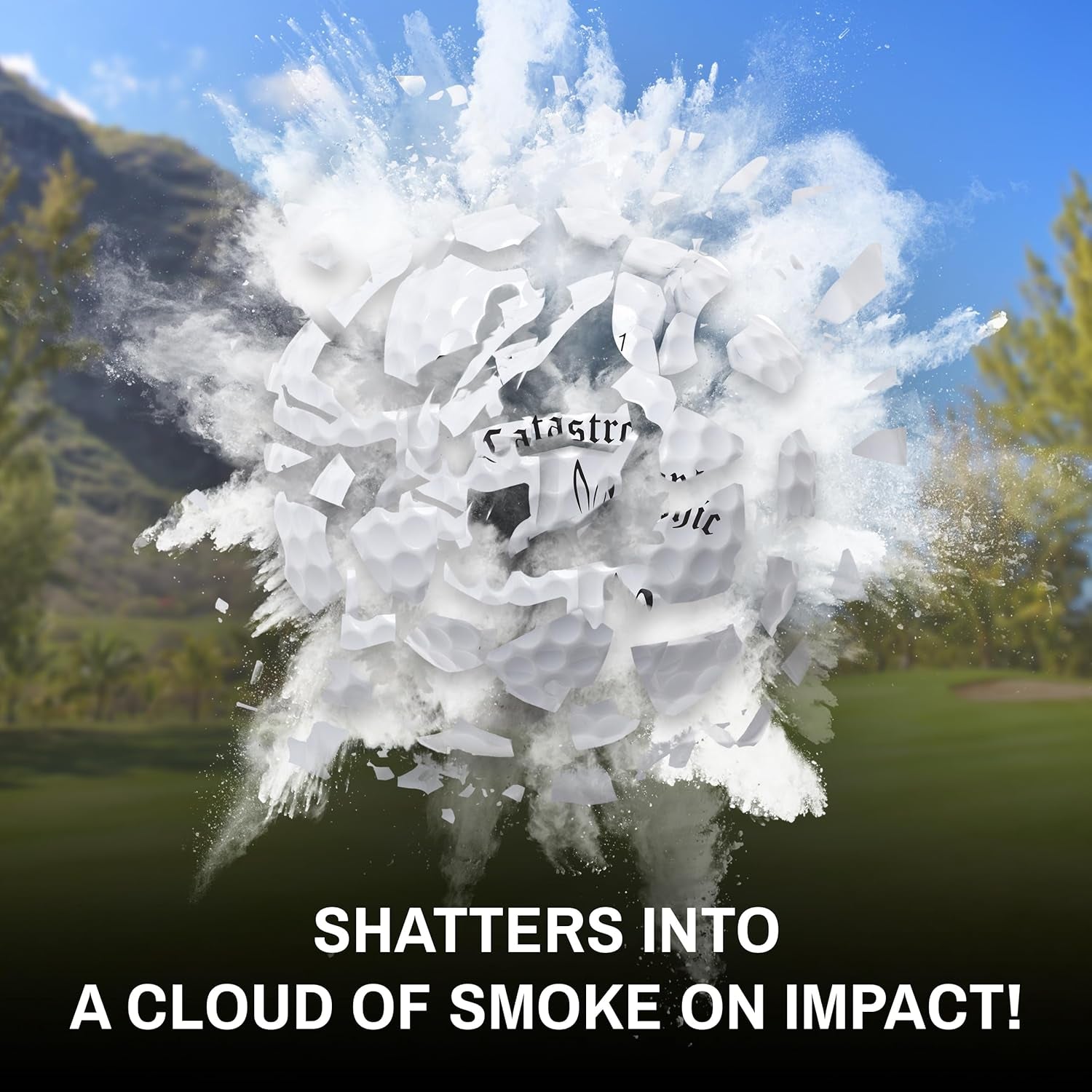 Exploding Balls - Prank Balls That Explode on Impact - Funny Joke for Golfers (Sleeve of 3, Novelty)
