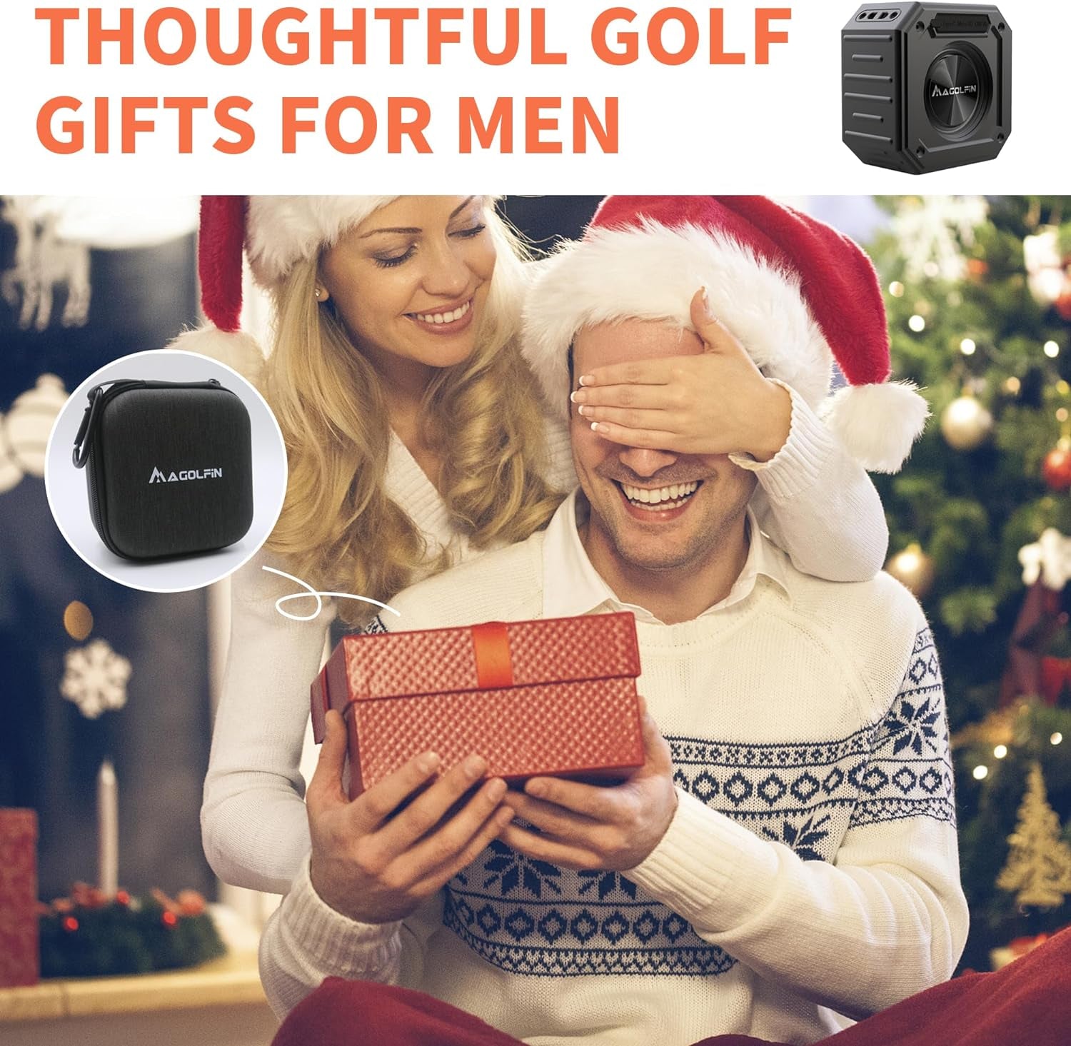Golf Cart Speaker with Storage Case, IPX7 Magnetic Bluetooth Speaker 24H Playtime, 18W Loud Stereo Sound, Ideal for Golf Cart Accessories, Golf Gifts for Men