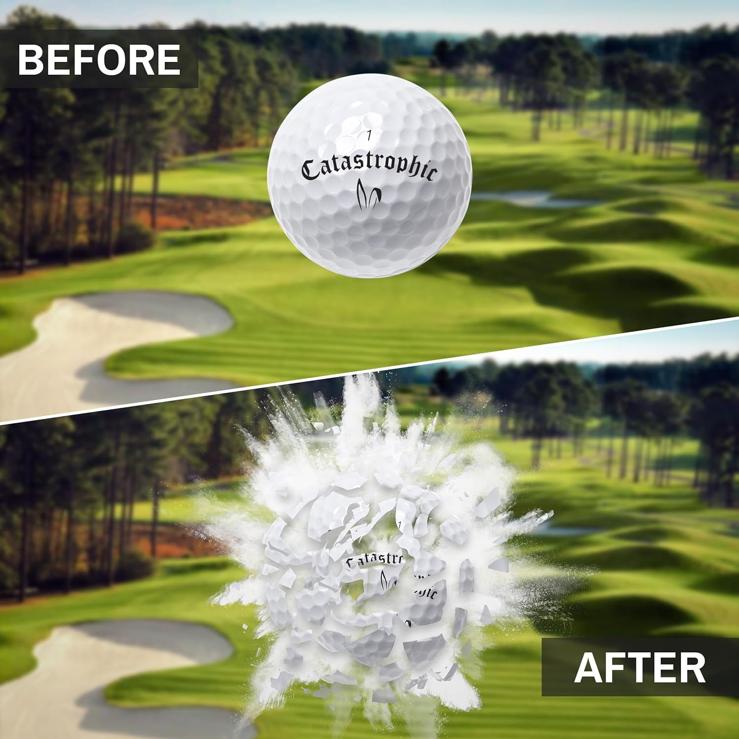 Exploding Balls - Prank Balls That Explode on Impact - Funny Joke for Golfers (Sleeve of 3, Novelty)