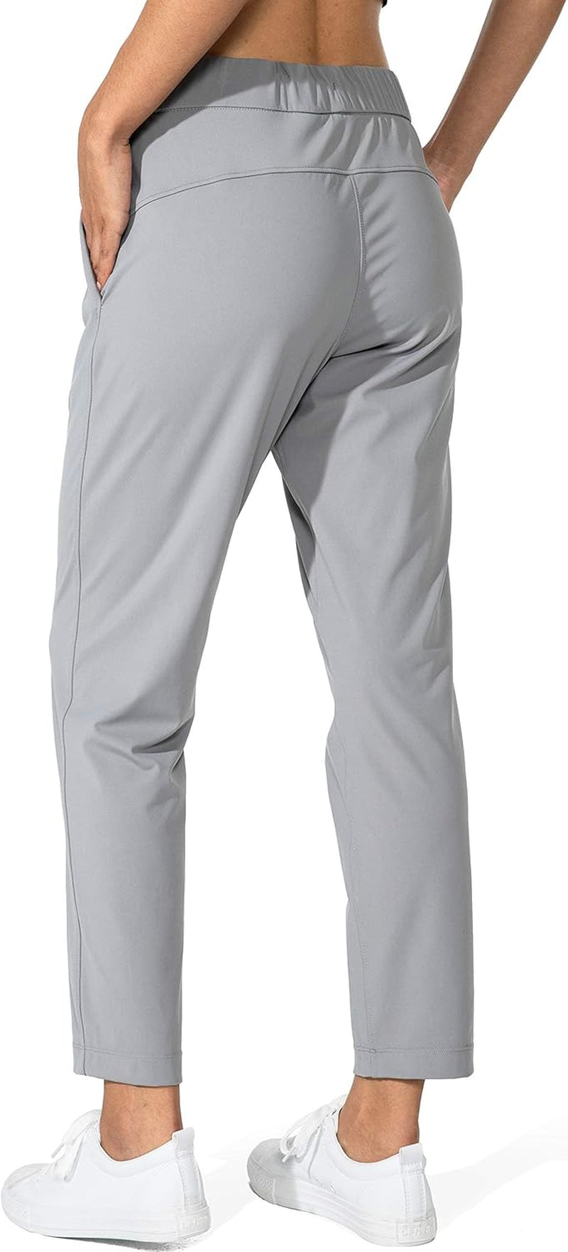 Women'S Pants with Deep Pockets 7/8 Stretch Ankle Sweatpants for Golf, Athletic, Lounge, Travel, Work