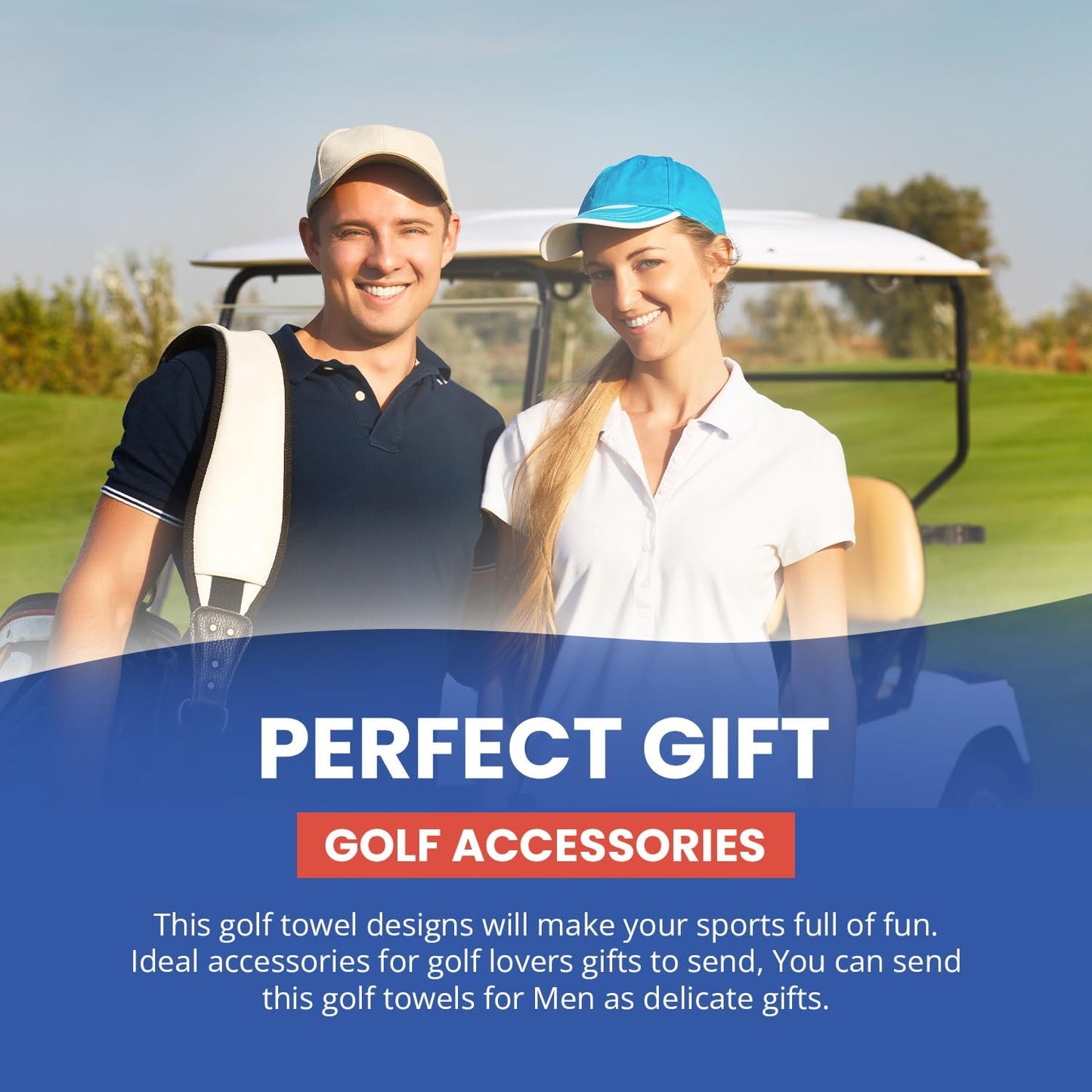 Funny Microfiber Disc Golf Towel - Premium Disc Golf Towel for Golf Bags with Clip Holder - Ideal Golf Accessories for Men and Women - Golf Club Bag Accessories for a Fun Golfing Experience