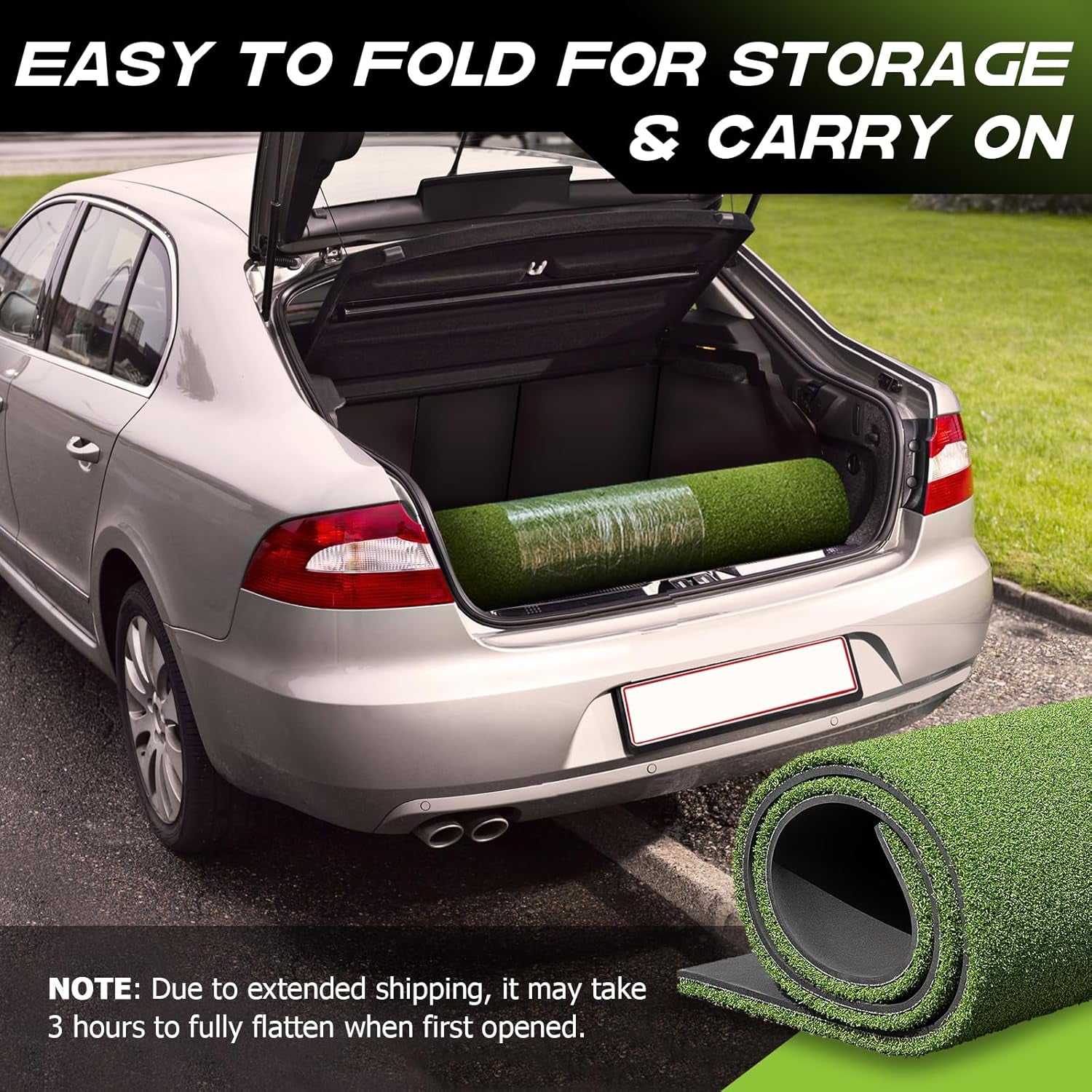 Bltend Thickened Golf Mat: 5X4Ft & 5X5Ft Heavy-Duty Golf Hitting Mats Practice O